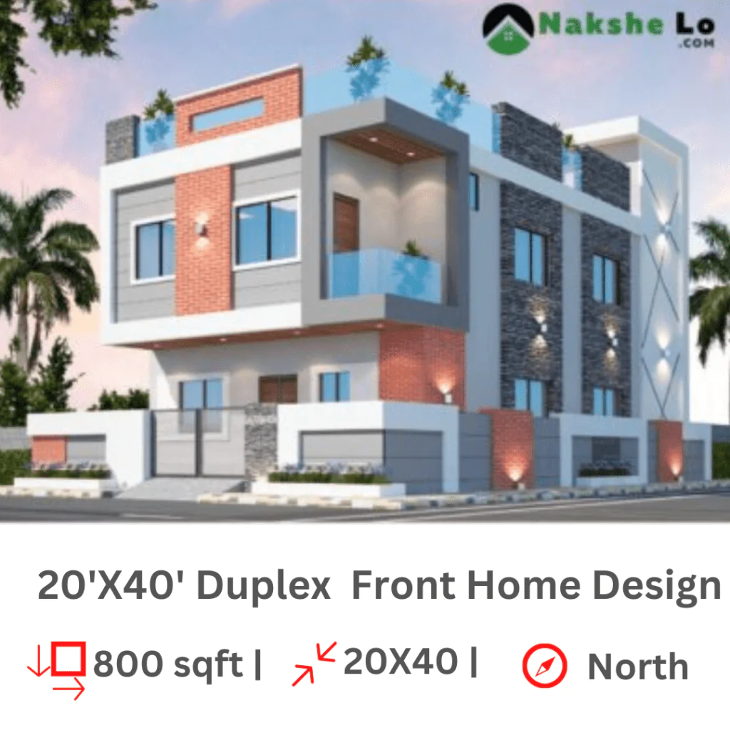 duplex front house design